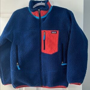 Patagonia Blue and Red Fleece Jacket